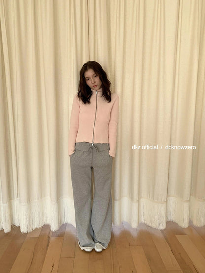 DKZ OFFICIAL Wide Waist Relaxed Flared Sweatpants