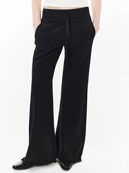 DKZ OFFICIAL Wide Waist Relaxed Flared Sweatpants