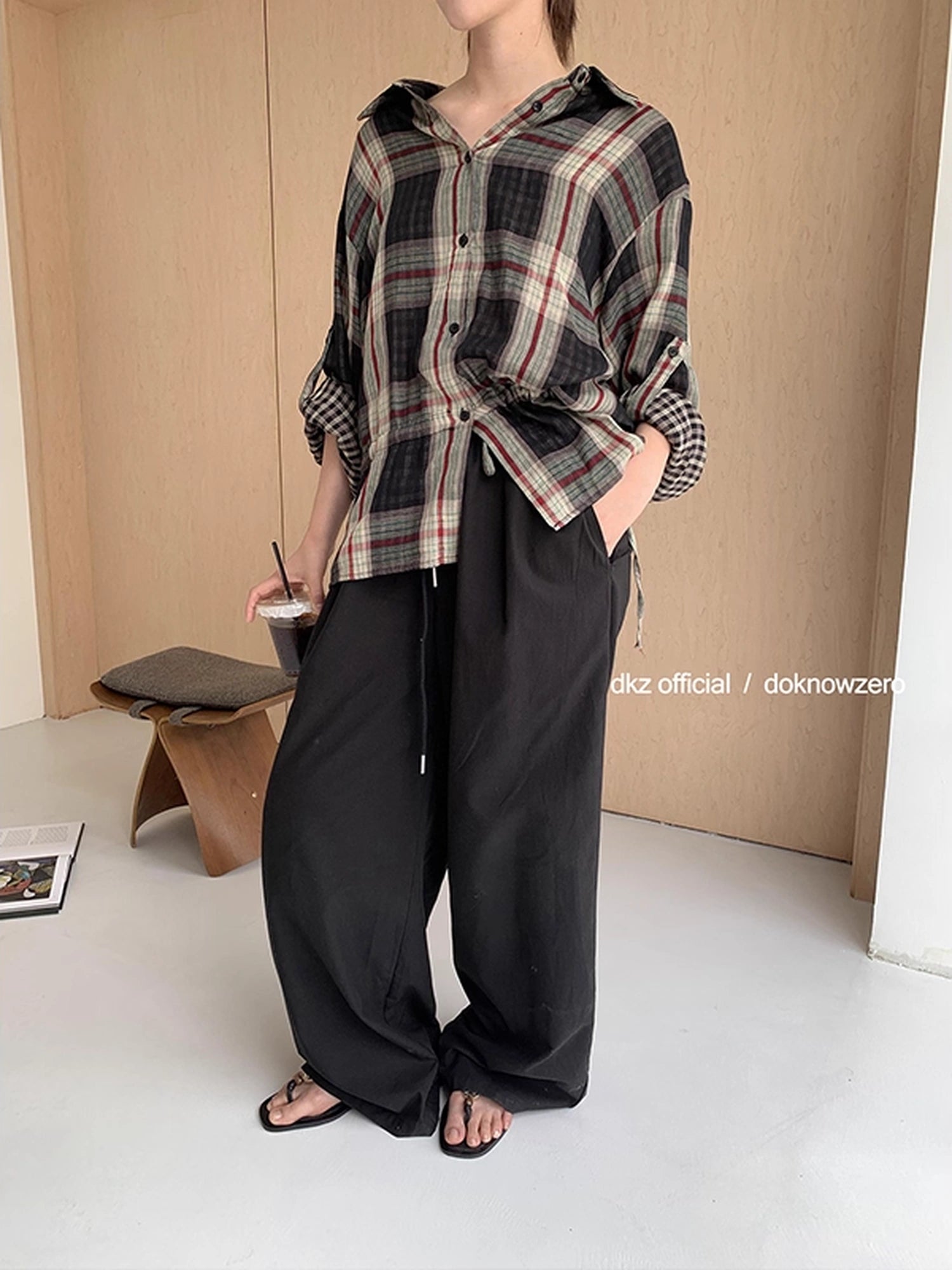 DKZ_OFFICIAL_Women_Summer_Loose_Fit_Drawstring_Waist_Long_Pants_MISSTT