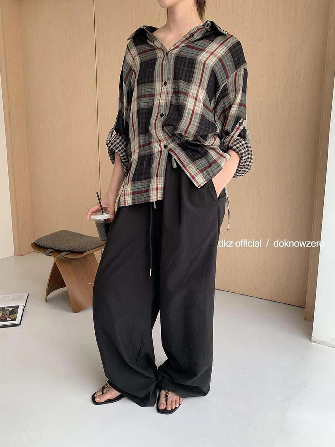 DKZ OFFICIAL Women Summer Loose Fit Drawstring Waist Long Pants