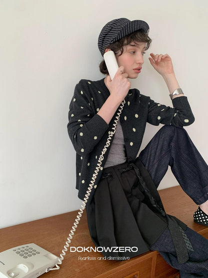 DKZ OFFICIAL Woven Belt Pleated A Line Skirt With Built In Shorts