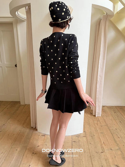 DKZ OFFICIAL Woven Belt Pleated A Line Skirt With Built In Shorts