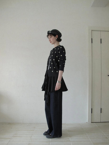 DKZ OFFICIAL Woven Belt Pleated A Line Skirt With Built In Shorts