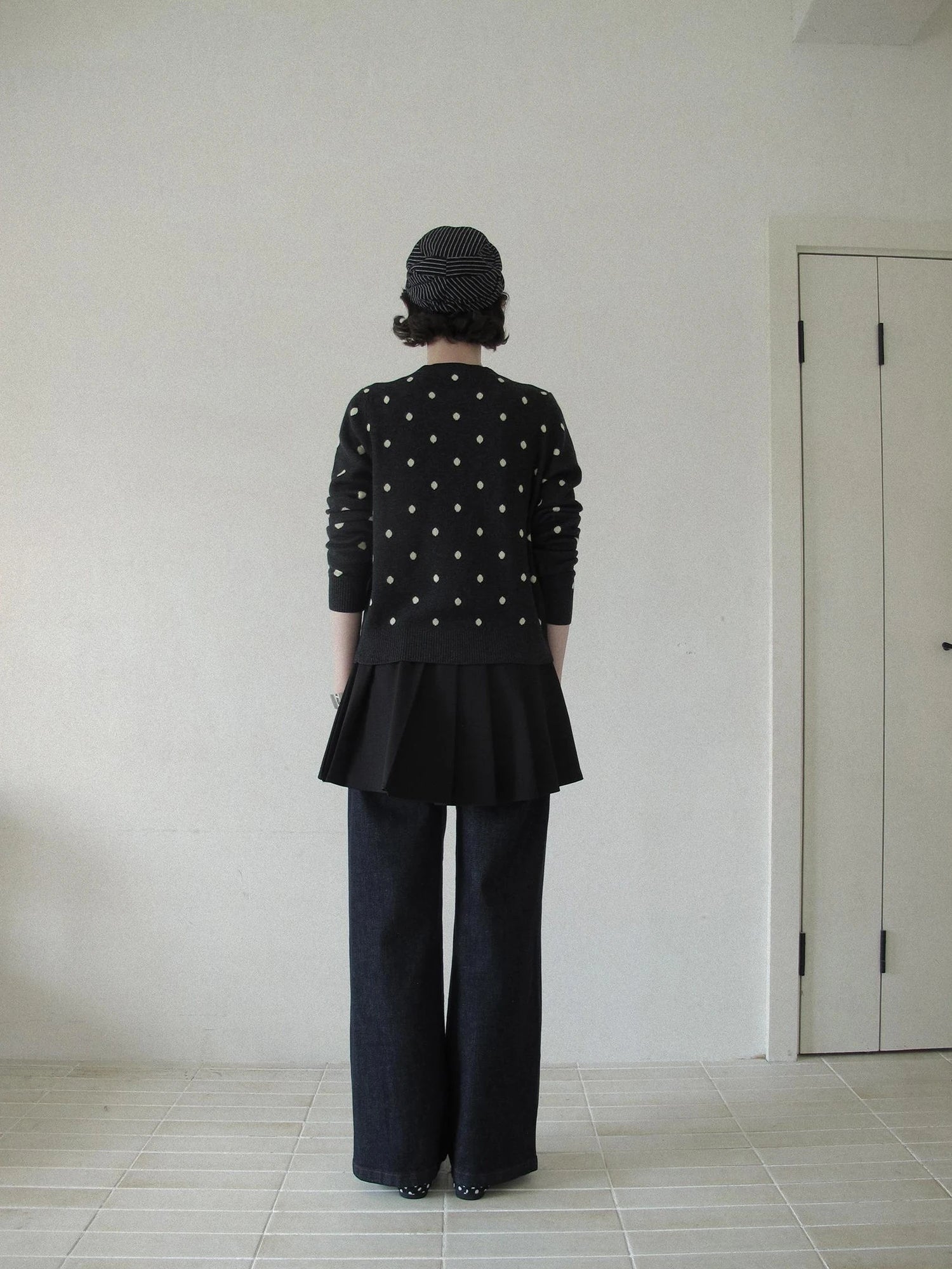 DKZ OFFICIAL Woven Belt Pleated A Line Skirt With Built In Shorts