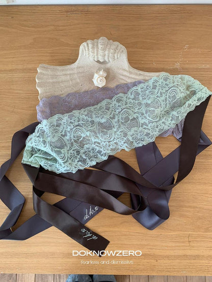 DKZ OFFICIAL Wrapped Lace Embroidered Women&