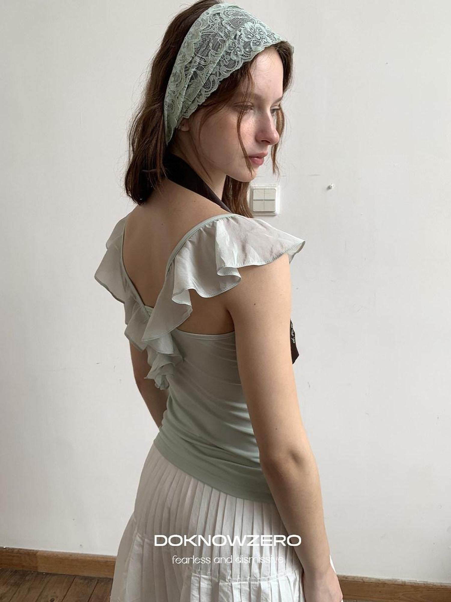 DKZ OFFICIAL Wrapped Lace Embroidered Women&