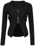 DKZ_OFFICIAL_Zipper_Knit_Top_Black_Autumn_Slim_Fit_MISSTT