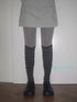 ang project Vintage Black Gray Stripe High Socks