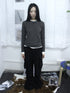 Updateang project Women Basic Solid Color Stretch Round Neck Long Sleeve T Shirt