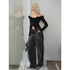 2th Desire Vintage Wash Star Print Flare Jeans For Women