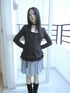 ang project Retro Knit Cardigan Set With Polka Dot Camisole And Scarf