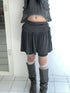 Functional Sporty Layered Drawstring Waist Short Skirt