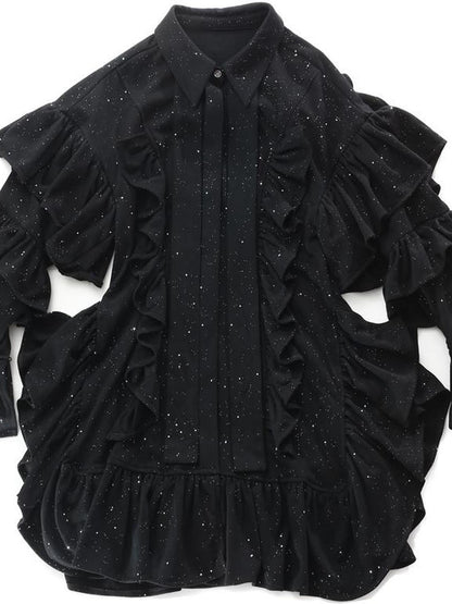 Sweet Mi Dark Lolita Witch Pleated Sequin Gown
