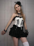 NO ROMANCE Dark Punk Ballet Dot Elastic Fluffy Mini Skirt Dresses