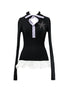 Sea Star Studded Contrast Knit Top