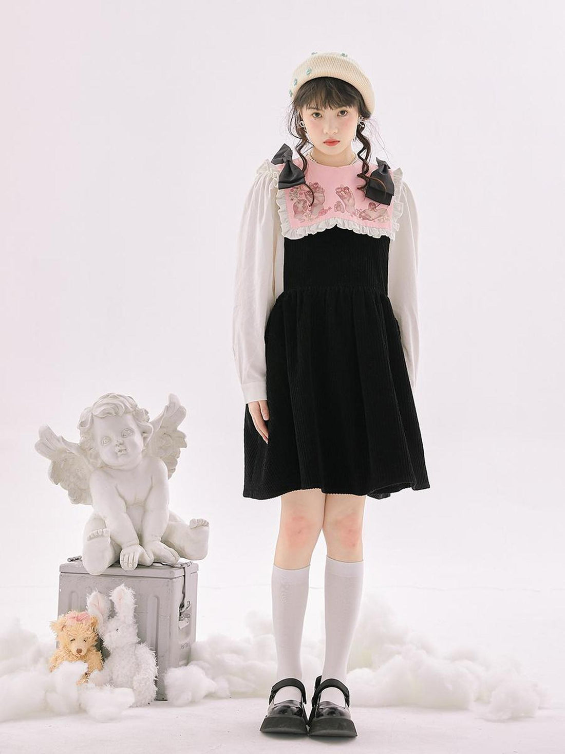 Daytoday Anatomical Girl Print Bubble Sleeve Shirt