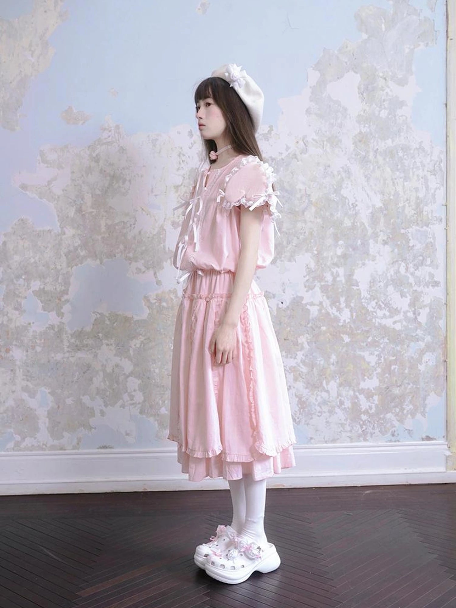 Angel Heart Petal 3D Jacquard Maxi Skirt