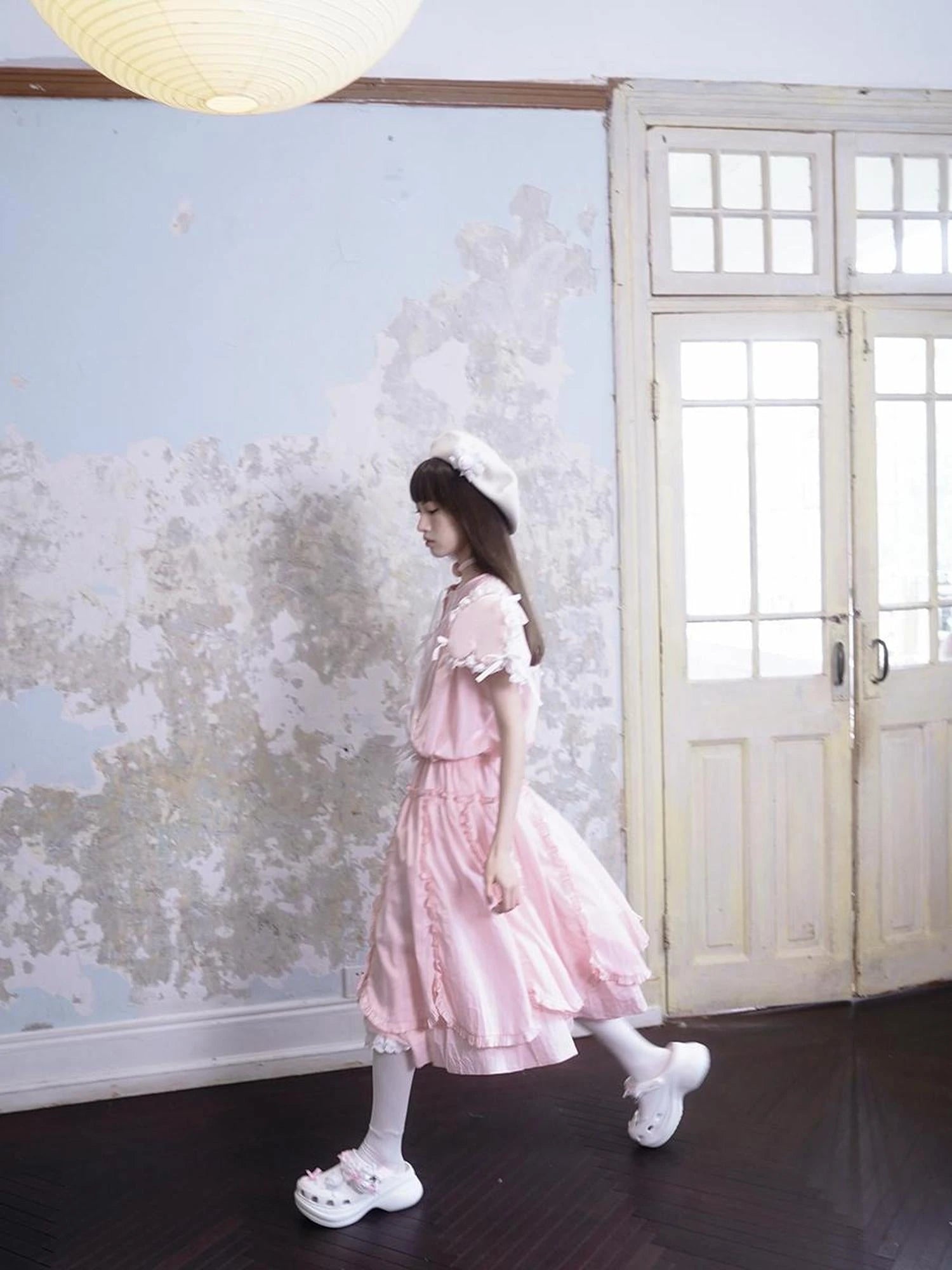 Angel Heart Petal 3D Jacquard Maxi Skirt