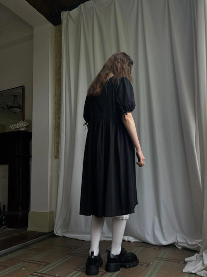 Angel S Tears Tempera Print T Shirt Dress V Neck Long Sleeve