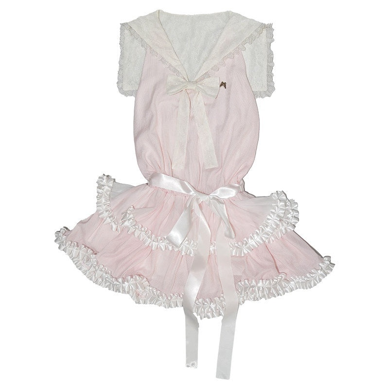 Daytoday_Angel_Tear_Pink_Lace_Bow_Sailor_Collar_V-neck_Women&