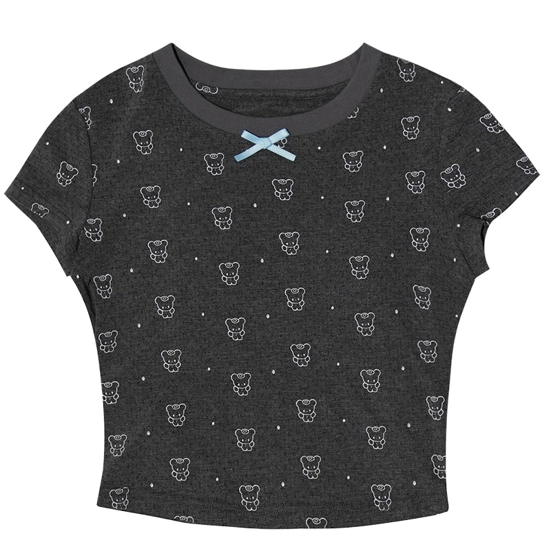 Daytoday_Angel_Tears_Bear_Print_Dot_T-shirt_MISSTT