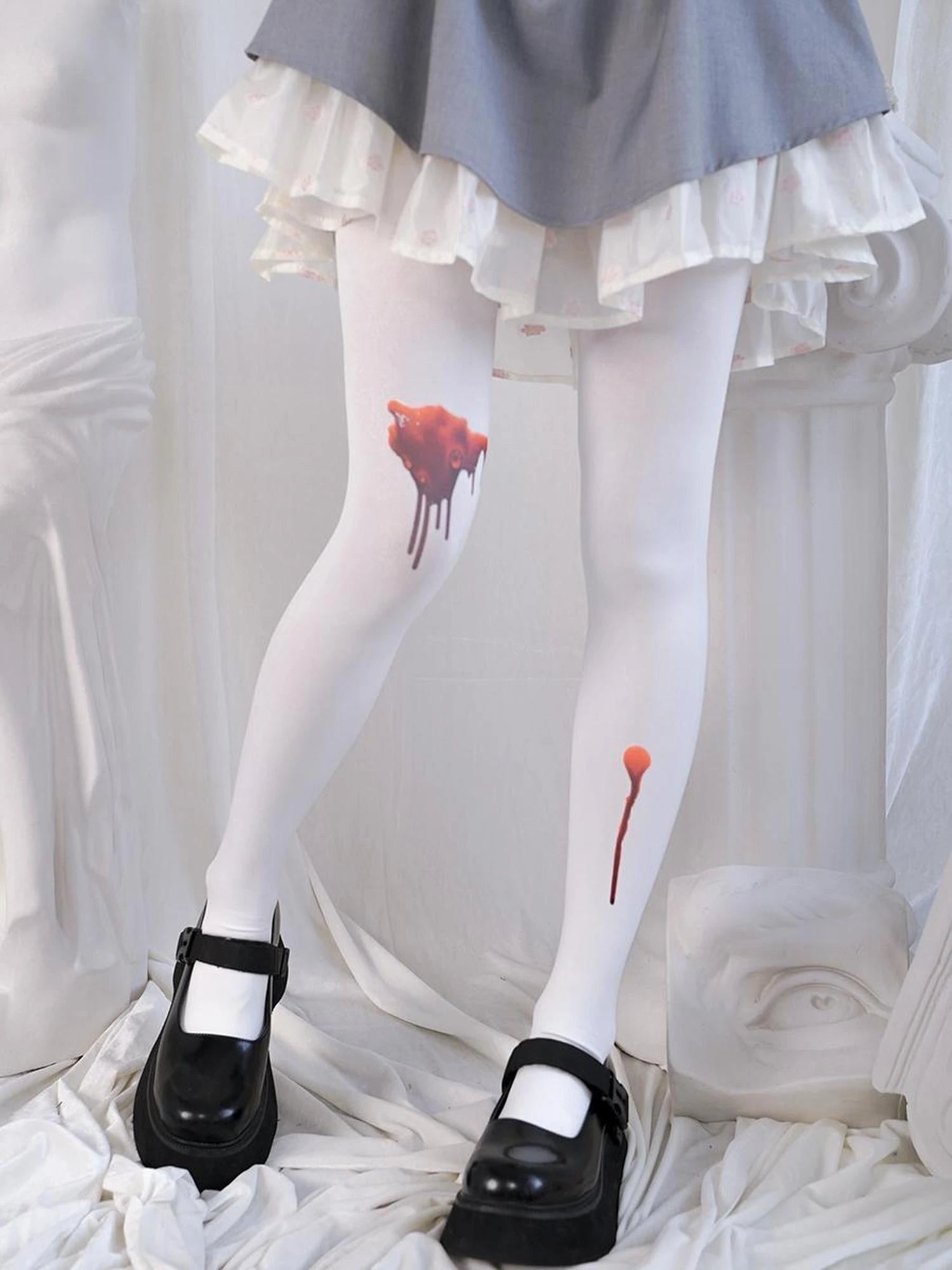 Bloodstained Butterfly Velvet Pantyhose
