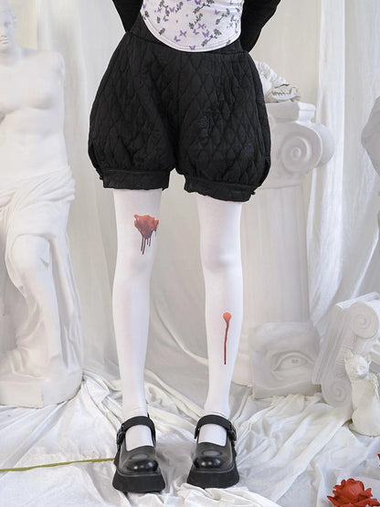 Bloodstained Butterfly Velvet Pantyhose