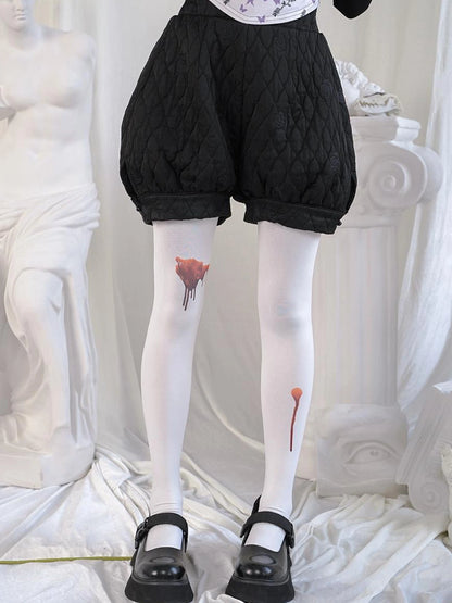 Bloodstained Butterfly Velvet Pantyhose