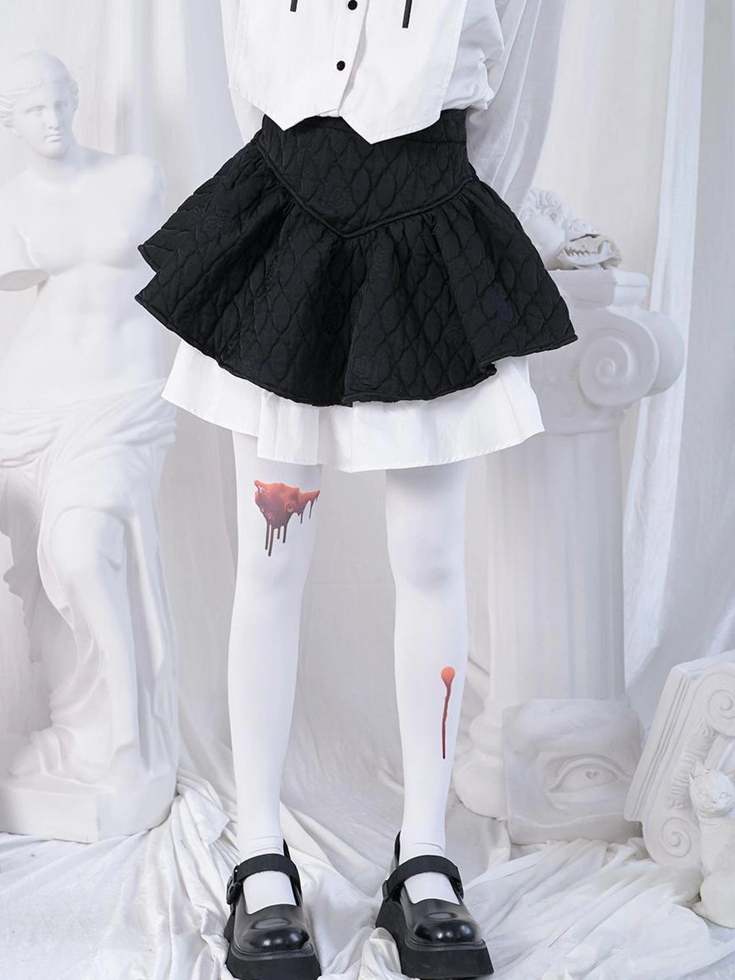 Bloodstained Butterfly Velvet Pantyhose