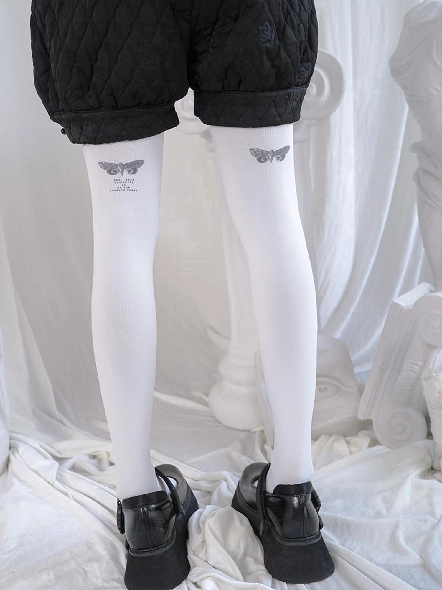 Bloodstained Butterfly Velvet Pantyhose