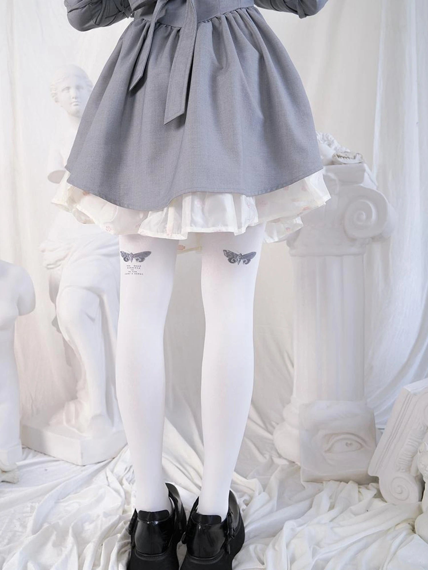 Bloodstained Butterfly Velvet Pantyhose