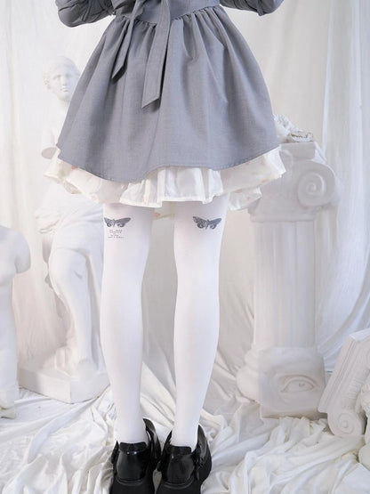 Bloodstained Butterfly Velvet Pantyhose