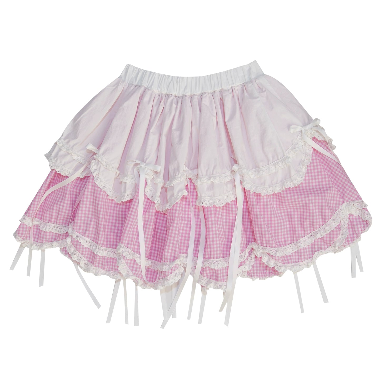 Daytoday_Butterfly_Bow_Double_Layer_Plaid_Mini_Skirt_MISSTT