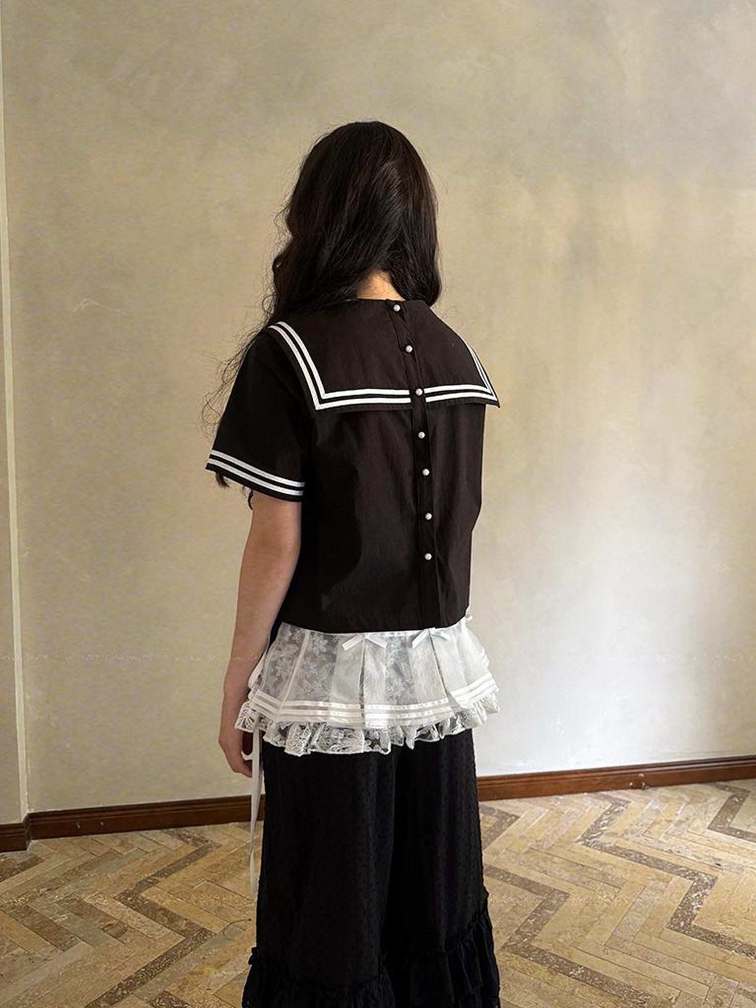 Daytoday Butterfly Bow Sheer Pleated Mini Skirt Layered Frill