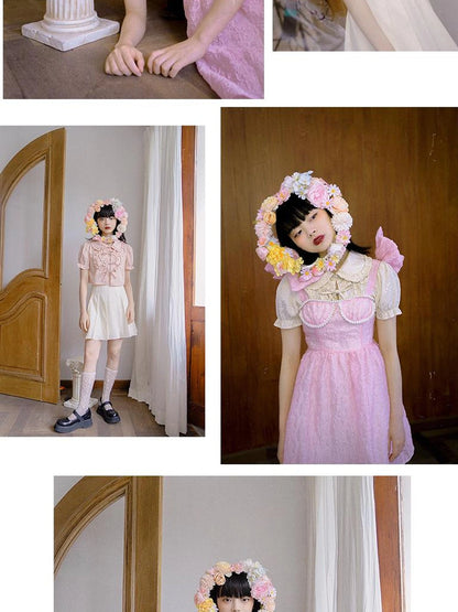 Butterfly Bow Short Shirt Blouse