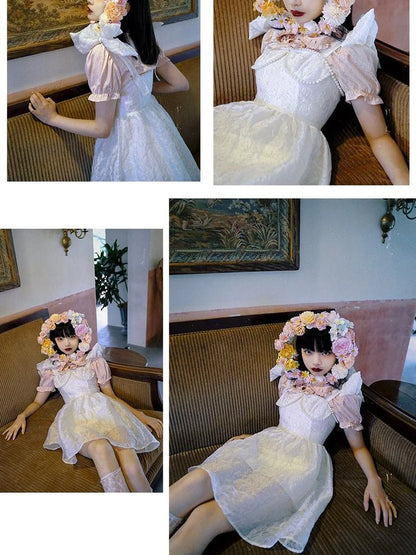 Butterfly Bow Short Shirt Blouse