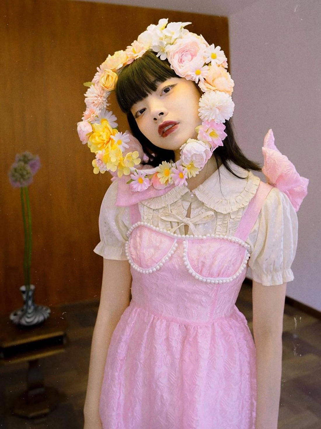Daytoday Butterfly Bow Short Shirt Blouse