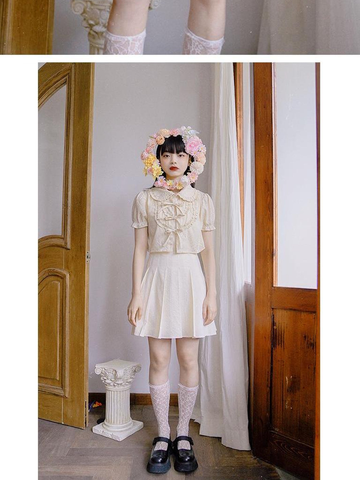 Daytoday Butterfly Bow Short Shirt Blouse