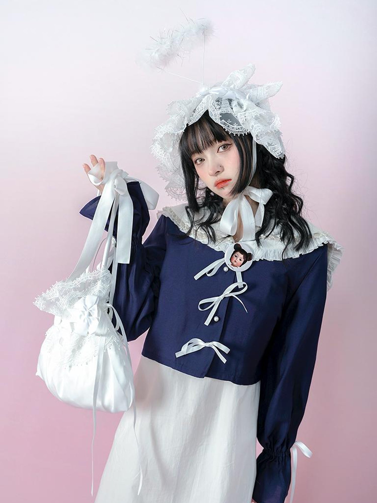 Daytoday Butterfly Bow Tie Dye Sun Protection Long Sleeve Cover Up