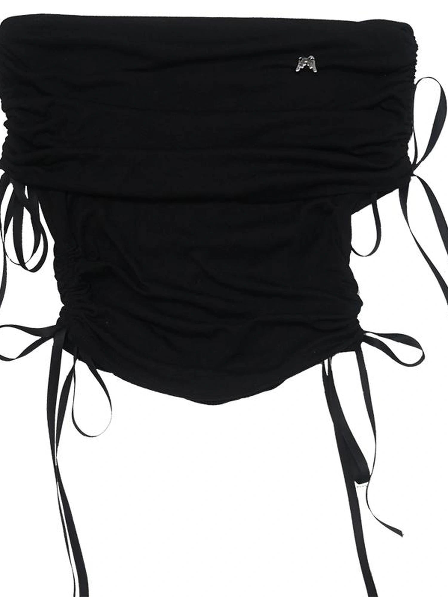 Butterfly Bow Tie Front Ballet Crop Top