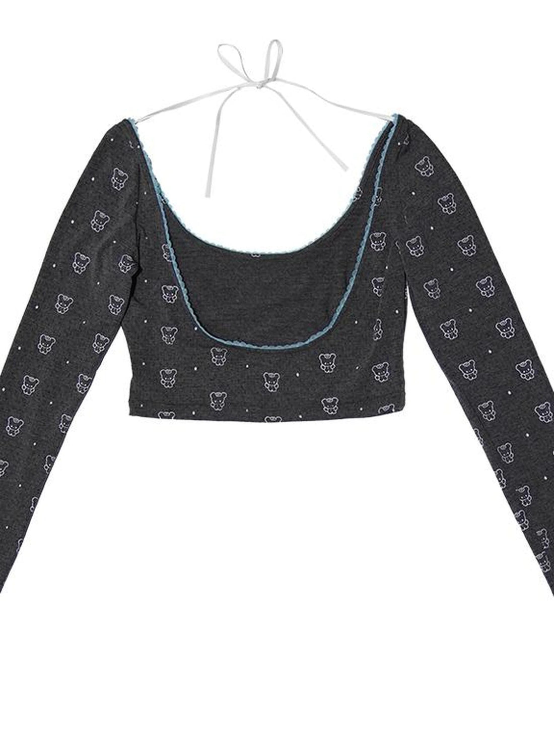 Butterfly Lace Bow Print Sun Protection Top