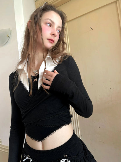 Butterfly Lace Up Crossover Ballet Top