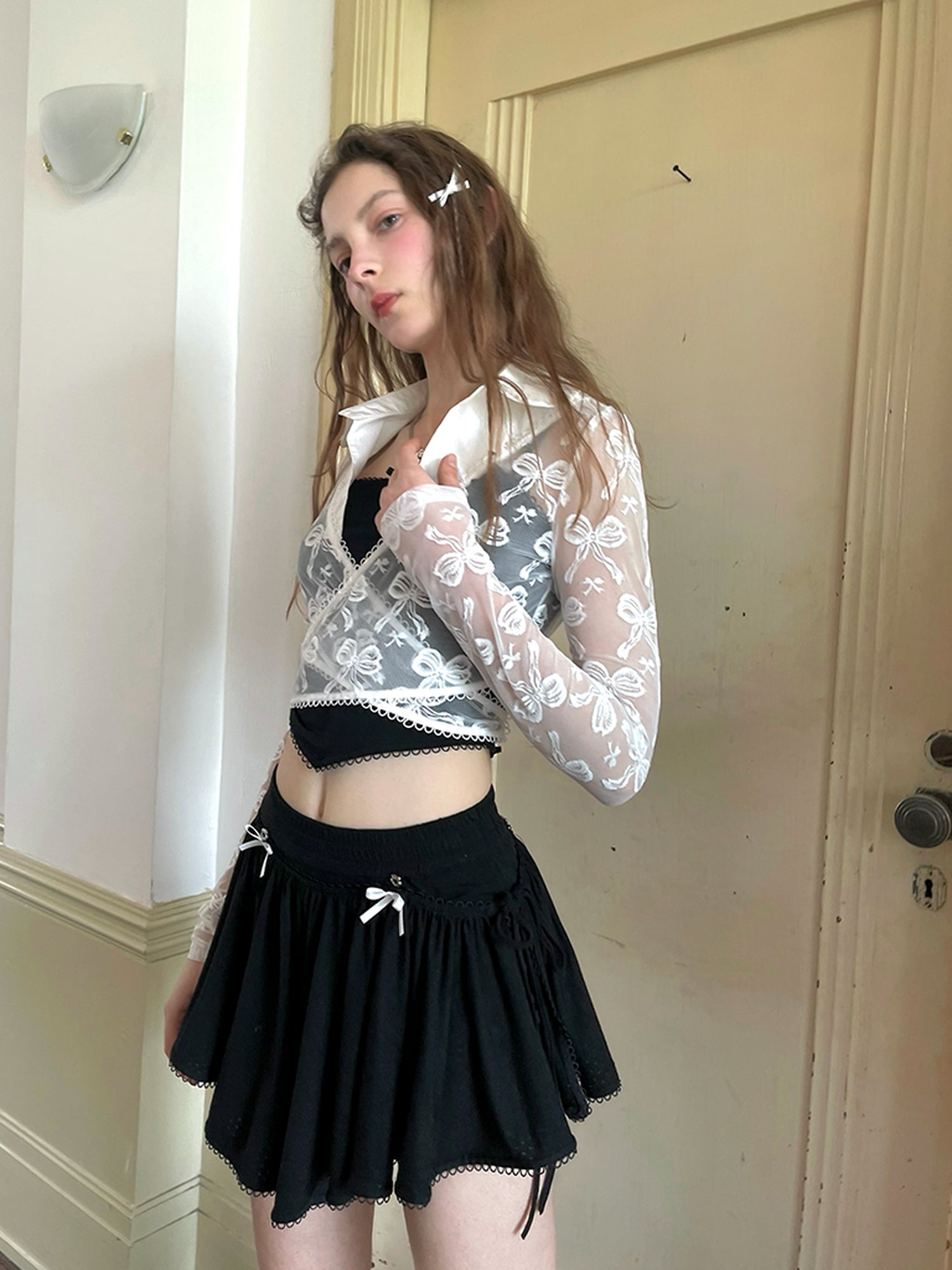 Daytoday Butterfly Lace Up Crossover Ballet Top