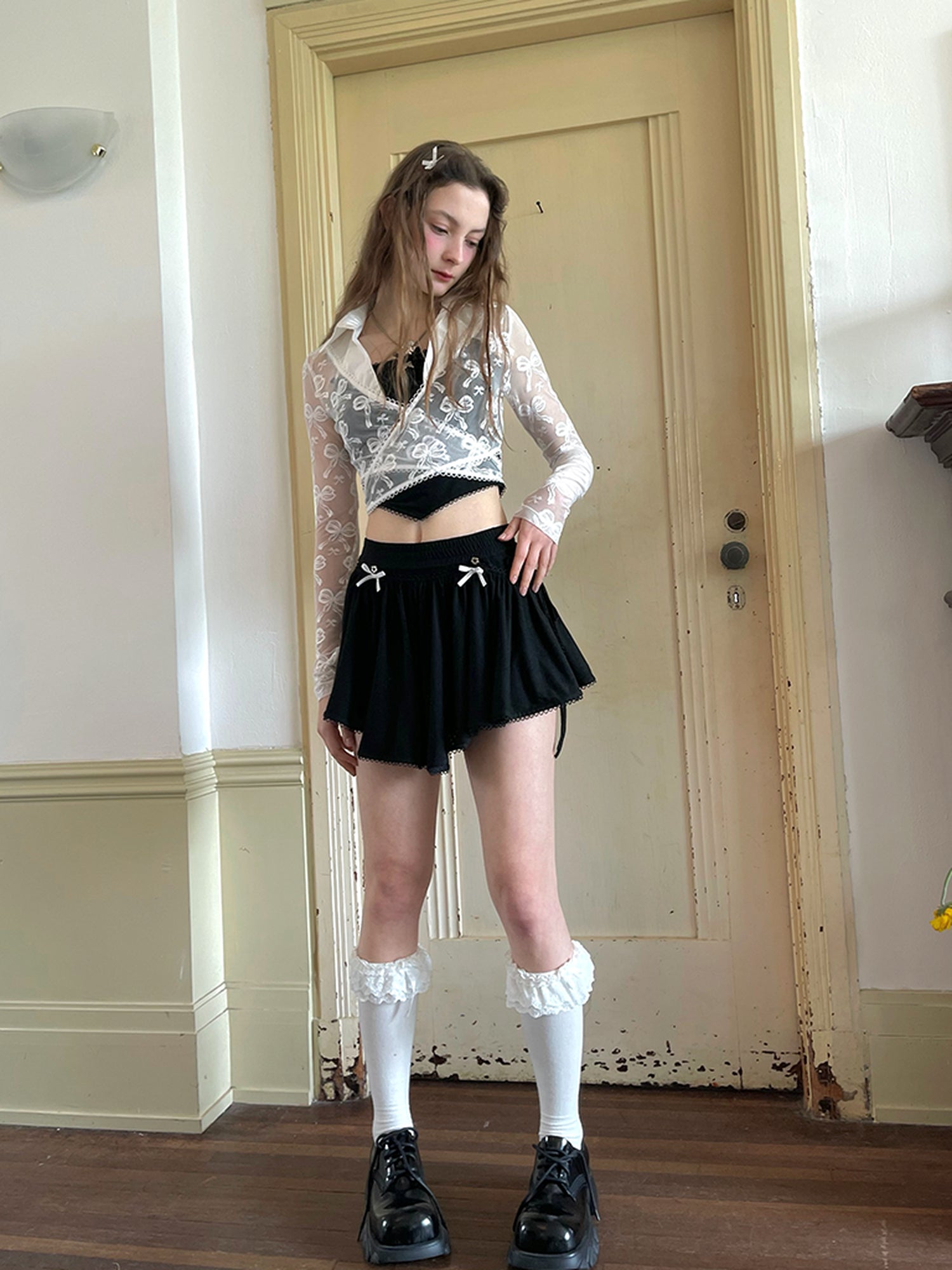Daytoday Butterfly Lace Up Crossover Ballet Top