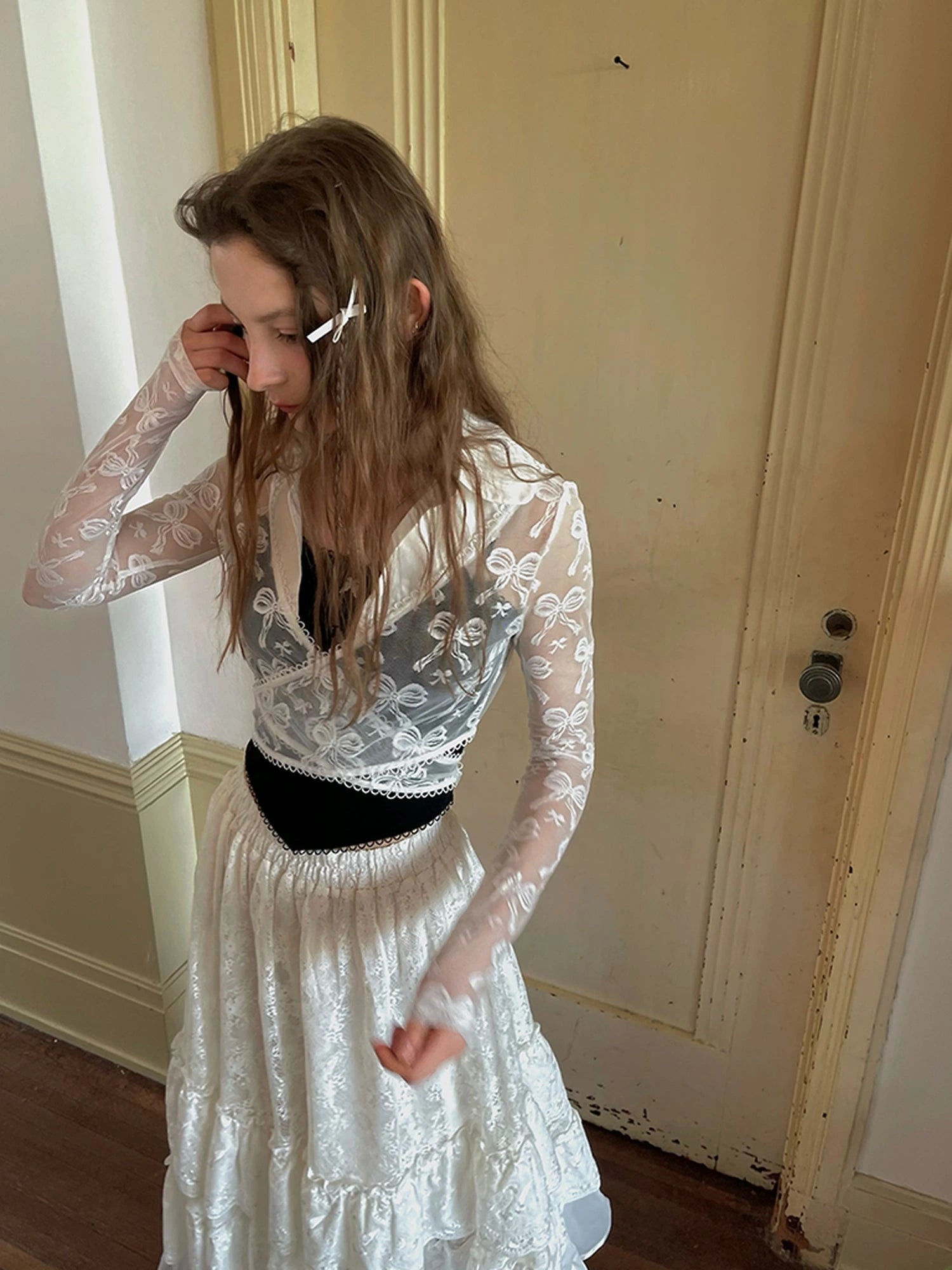 Butterfly Lace Up Crossover Ballet Top