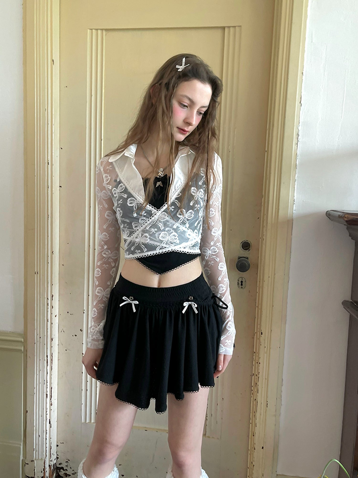 Daytoday Butterfly Lace Up Crossover Ballet Top