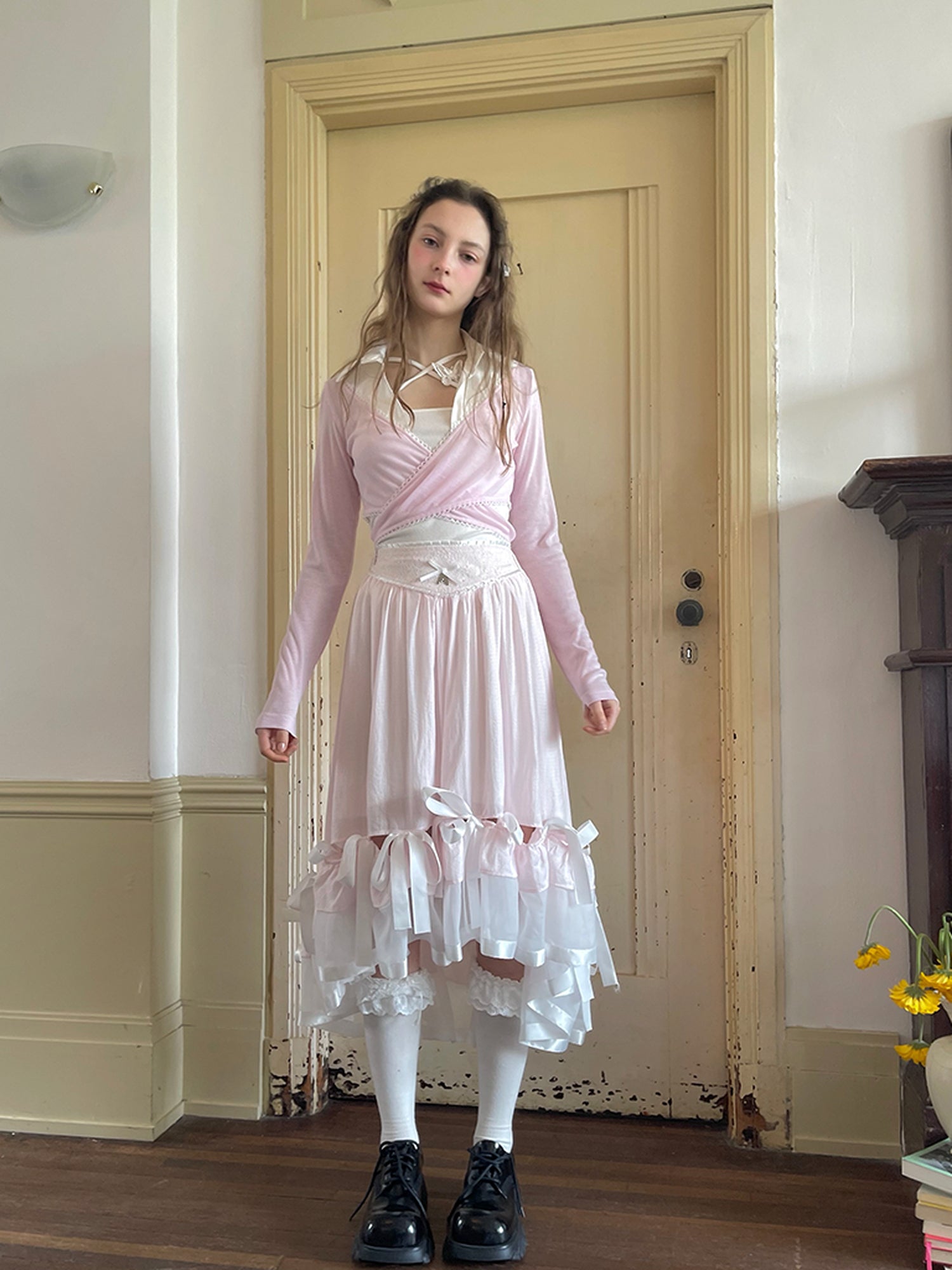 Daytoday Butterfly Lace Up Crossover Ballet Top