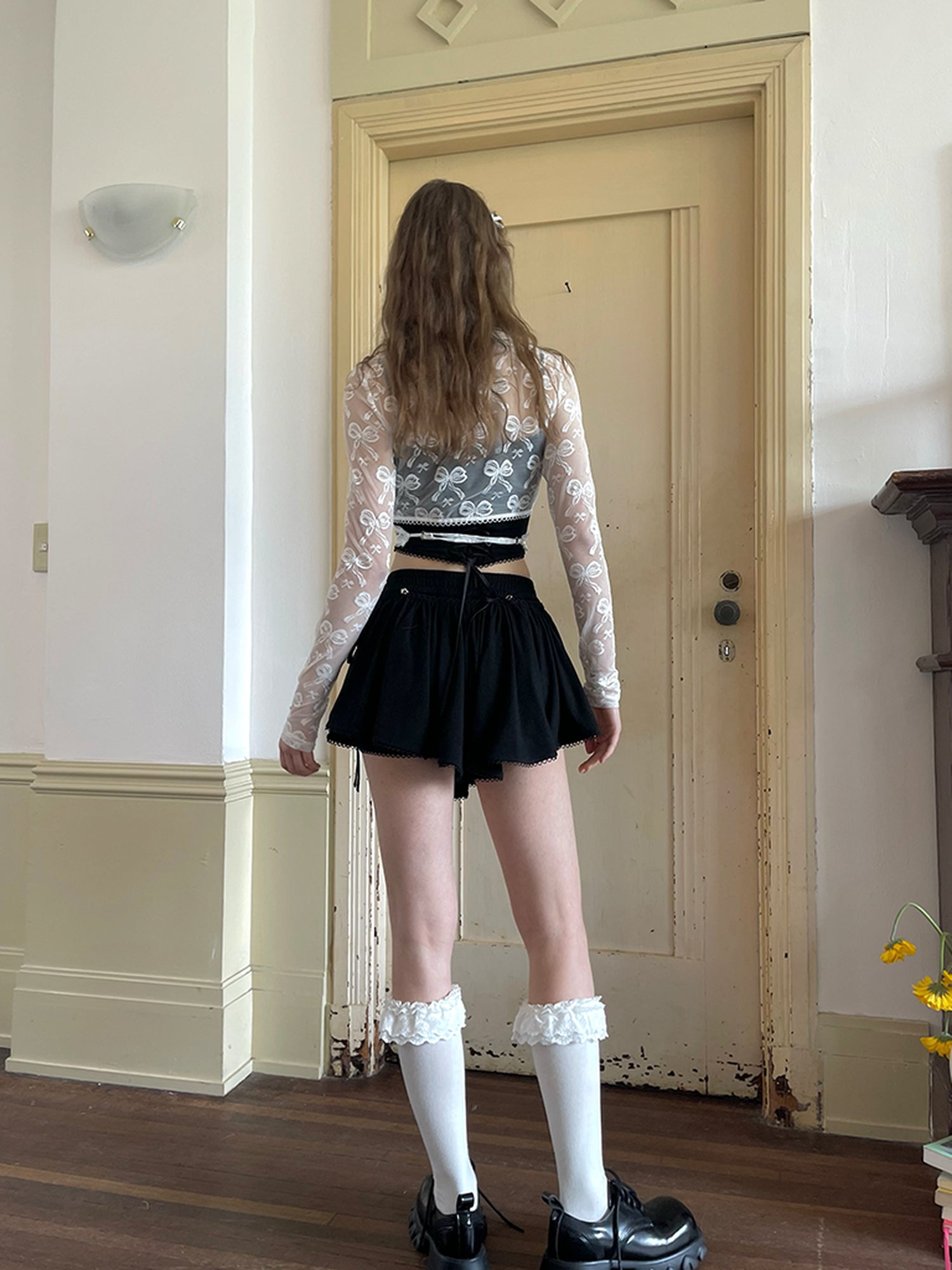 Daytoday Butterfly Lace Up Crossover Ballet Top