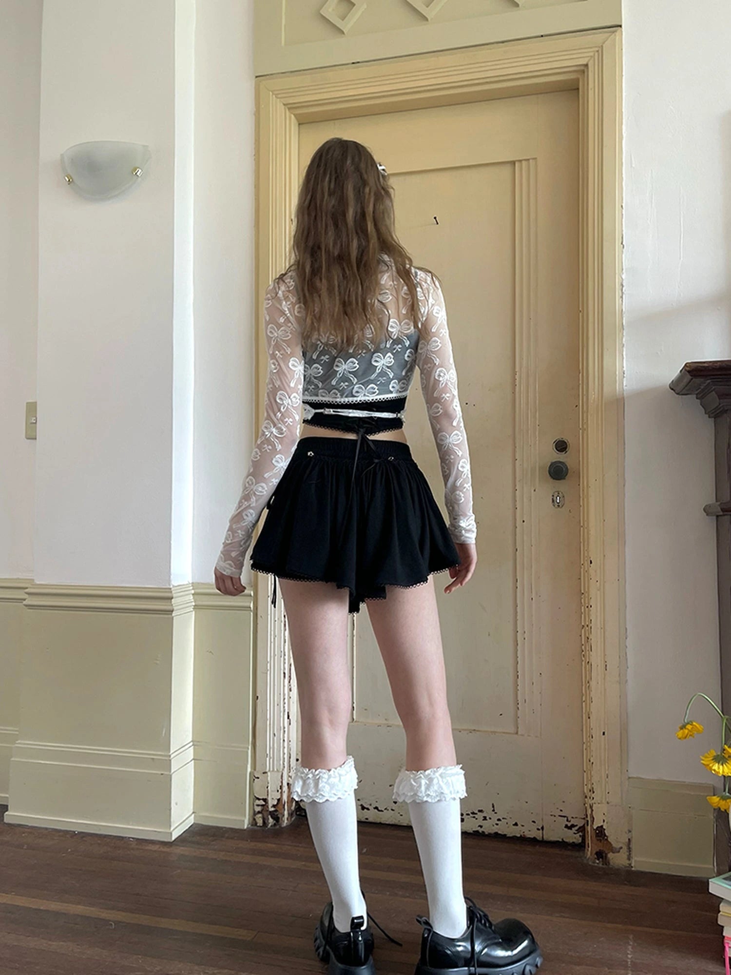 Butterfly Lace Up Crossover Ballet Top