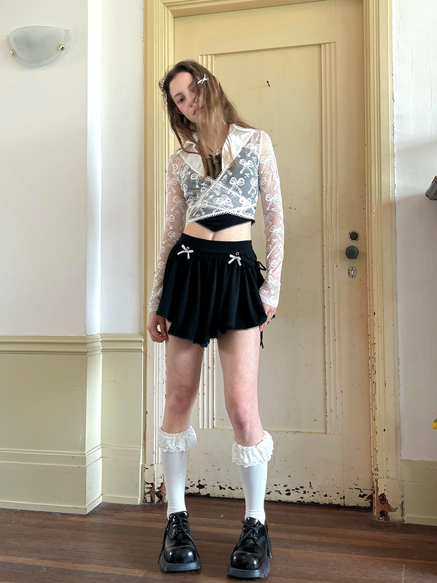 Daytoday Butterfly Lace Up Crossover Ballet Top